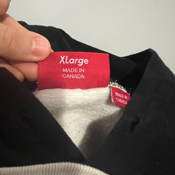 Supreme white Hoodie with front logo - Picture 4 of 6